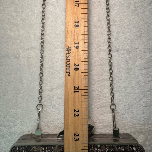 Vintage Kotur Peacock and Snakeskin Evening Clutch Crossbody Bag - Picture 11 of 11